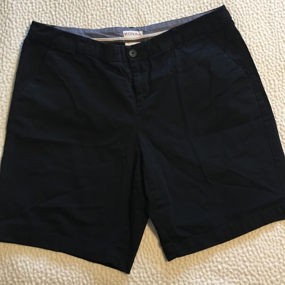 Black chino shorts